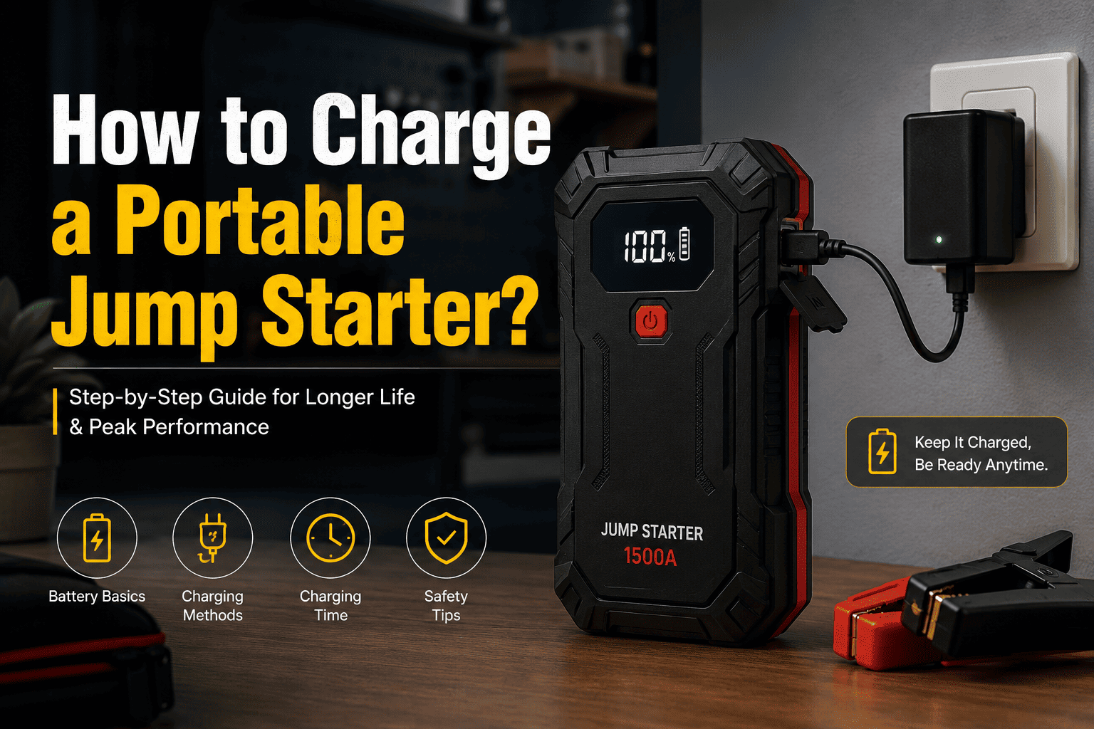 How to Charge a Portable Jump Starter (2026 Guide)
