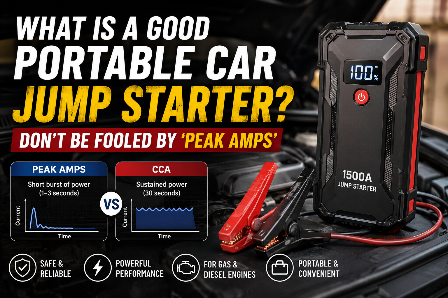 What Is a Good Portable Car Jump Starter? Don’t Be Fooled by 'Peak Amps’