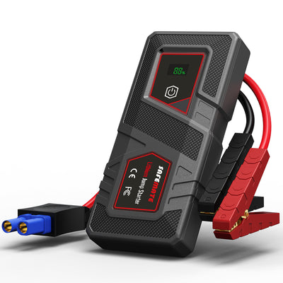 SAFEMATE 1500A Jump Starter for 8L Gas & 6L Diesel, 44.4Wh Portable Power Bank
