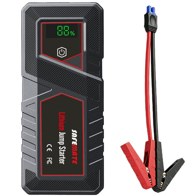 SAFEMATE 1000A Portable Car Jump Starter for 6L Gas & 3L Diesel, 37Wh Power Bank