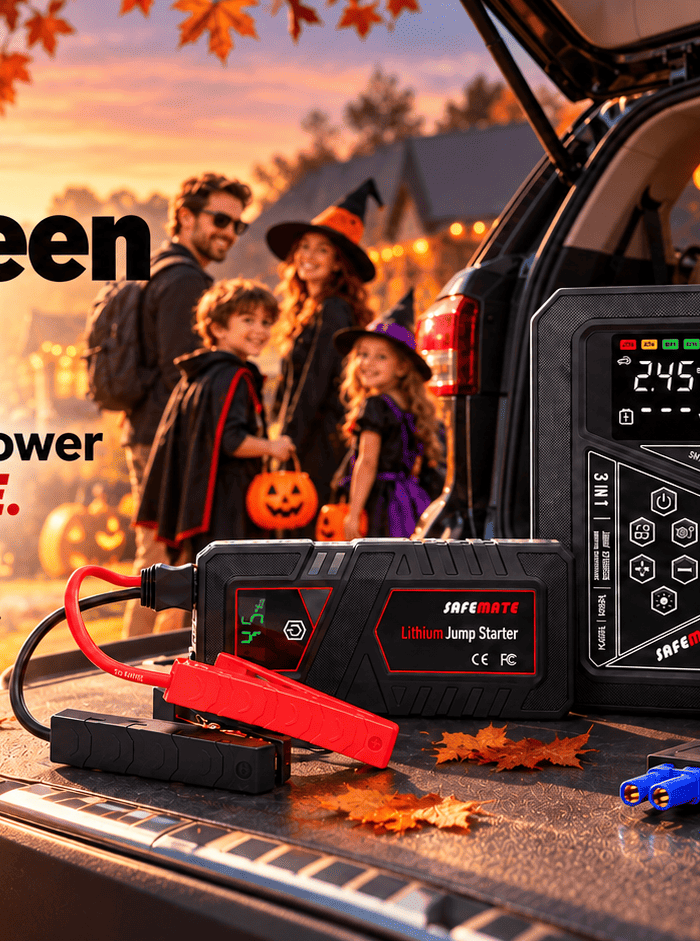 SAFEMATE portable jump starter halloween sale $30 off