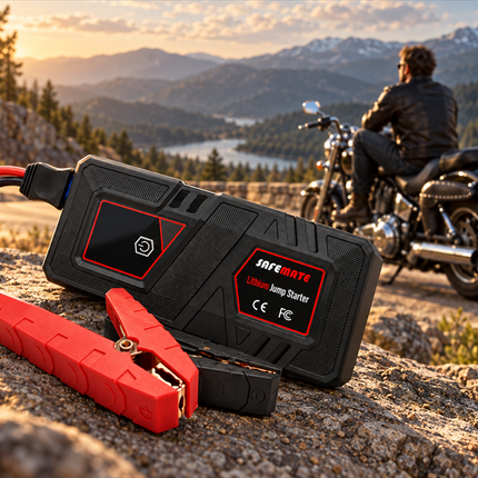 SAFEMATE SM800 800A Jump Starter for ATV, Motorcycle & Compact Cars, Up to 5.0L Gas Engines