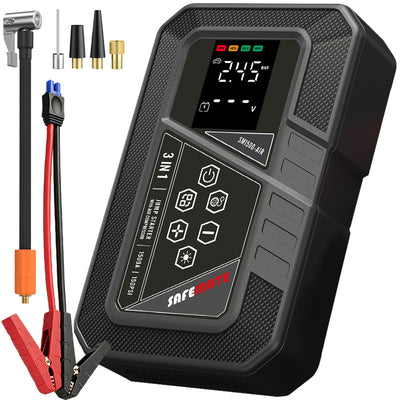 SAFEMATE 1500A Jump Starter With Air Compressor for 8L Gas & 6L Diesel